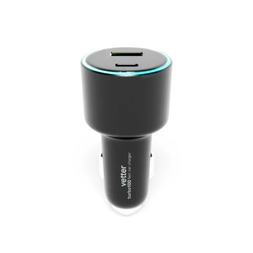 Incarcator Vetter turbo100, Super Fast Car Charger, USB-C, PD and QC, 100W