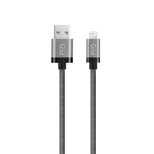 Cablu de date Goui, USB - tip Lightning, Metallic G-LC8PIN-02S, 1m, Gri