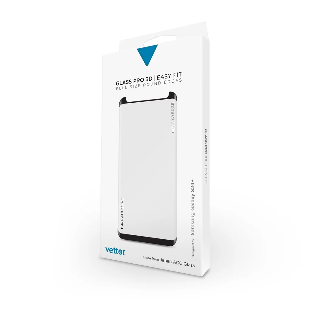 Folie de protectie Vetter pentru Samsung Galaxy S24+, Tempered Glass Easy Fit Full Adhesive 2nd Gen, Black