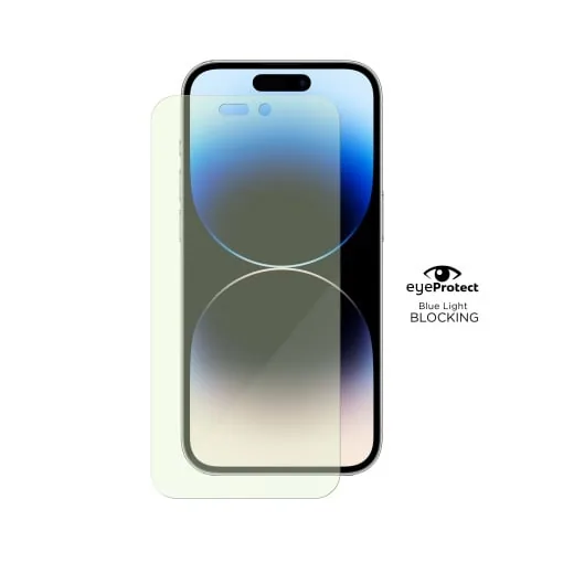 Folie iPhone 14 Pro, Eye Protector, Blue Light Blocking Tempered Glass