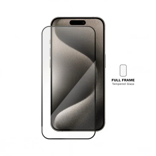 Folie iPhone 15 Pro, Full Frame Tempered Glass Vetter GO