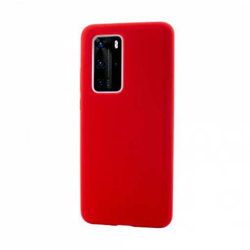 Husa Huawei P40 Pro Clip-On Soft Touch Silk Series,Rosu