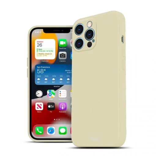 Husa iPhone 12 Pro Max Soft Pro Ultra, Compatibila MagSafe, Milky White