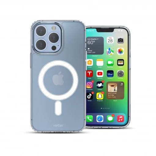 Husa iPhone 13 Pro Max Crystal Series, Compatibila MagSafe, Transparent
