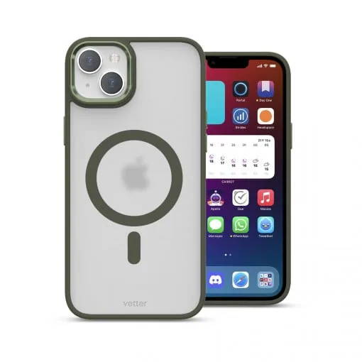 Husa iPhone 14 Plus Clip-On Hybrid Matt, Verde