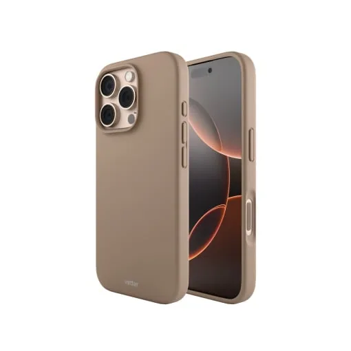 Husa iPhone 16 Pro, Clip-On Soft Touch Silk Series Mag Safe Compatible, Desert Titanium