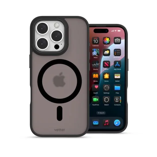 Husa iPhone 16 Pro Max, Clip-On Hybrid, Matt, MagSafe Compatible, Negru