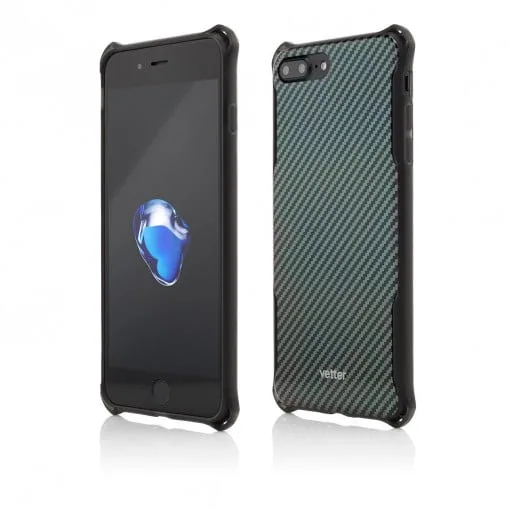Husa iPhone 8 Plus, 7 Plus Clip-On Hybrid Xtra Protection, Carbon Look
