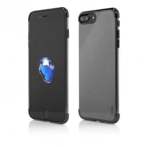 Husa iPhone 8 Plus, 7 Plus Clip-On Shiny Soft Series, Negru