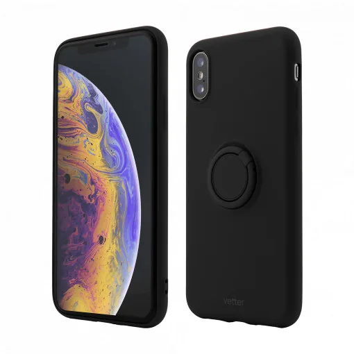 Husa iPhone XS Max Soft Pro with Magnetic iStand, Negru