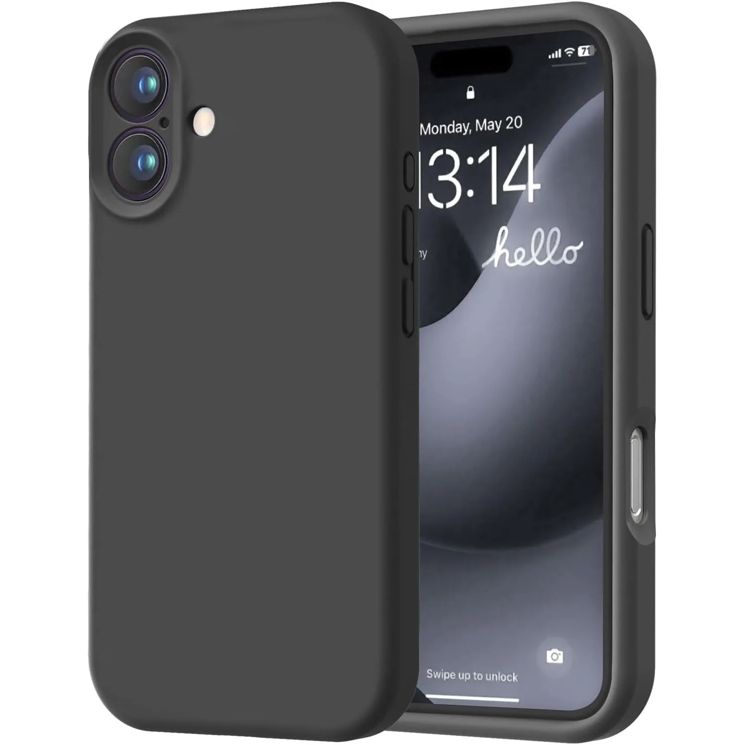 Husa pentru Apple iPhone 16 Vetter clip-on soft touch silk mag black