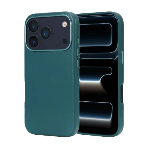 Husa pentru iPhone 17 Pro Max, leatherUP Class, Refined Touch, MagSafe Compatible, Blue