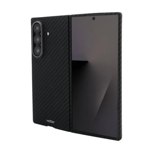 Husa pentru Samsung Galaxy Z Fold7 5G, Clip-On, made from Aramid Fiber, compatibila MagSafe, Kevlar, Black