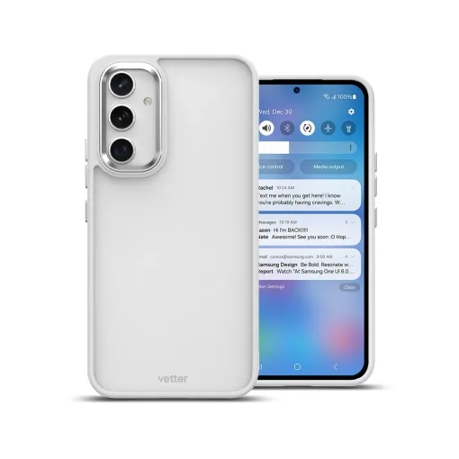 Husa Samsung Galaxy A55 Clip-On Hybrid, Matt, Transparenta