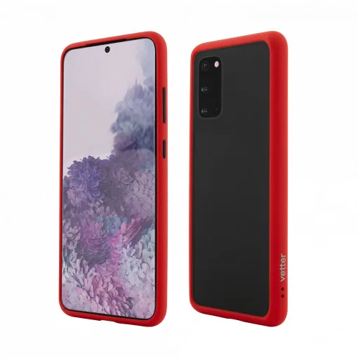 Husa Samsung Galaxy S20 Clip-On Hybrid, Shockproof Soft Edge and Rigid Matte Back Cover,Rosu