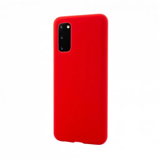 Husa Samsung Galaxy S20 Clip-On Soft Touch Silk Series,Rosu