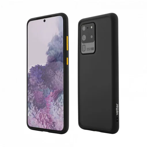 Husa Samsung Galaxy S20 Ultra Clip-On Hybrid, Shockproof Soft Edge and Rigid Matte Back Cover, Negru