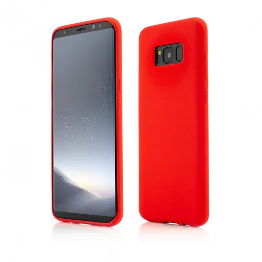 Husa Samsung Galaxy S8 Plus Clip-On Soft Touch Silk Series,Rosu