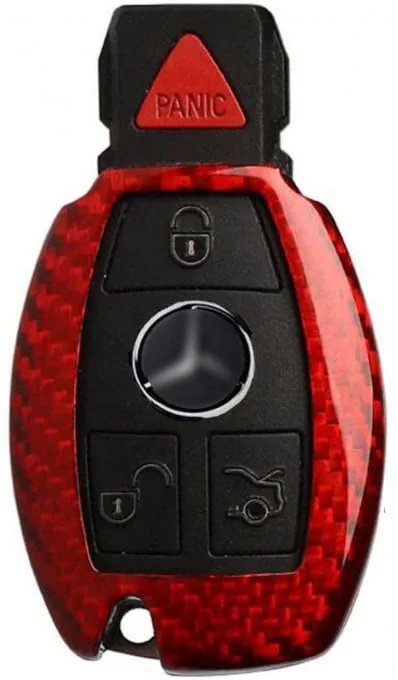 Husa Vetter Carbon Rosu pentru Cheie Mercedes W203 W210 W211 – Protectie Premium