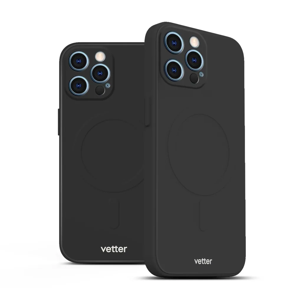 Husa Vetter pentru iPhone 12 Pro Max Soft Pro Ultra, MagSafe Compatible, Black