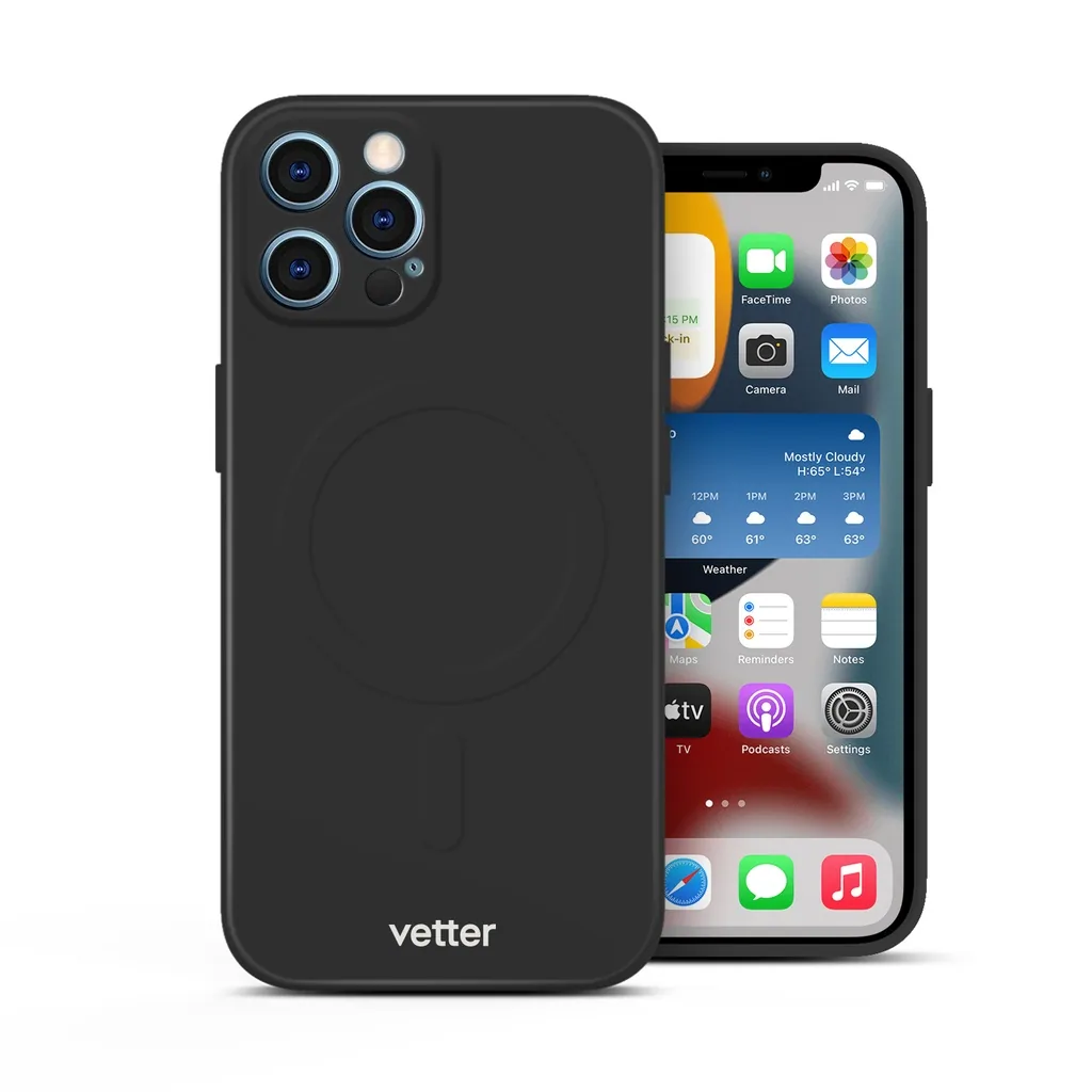 Husa Vetter pentru iPhone 12 Pro Max Soft Pro Ultra, MagSafe Compatible, Black