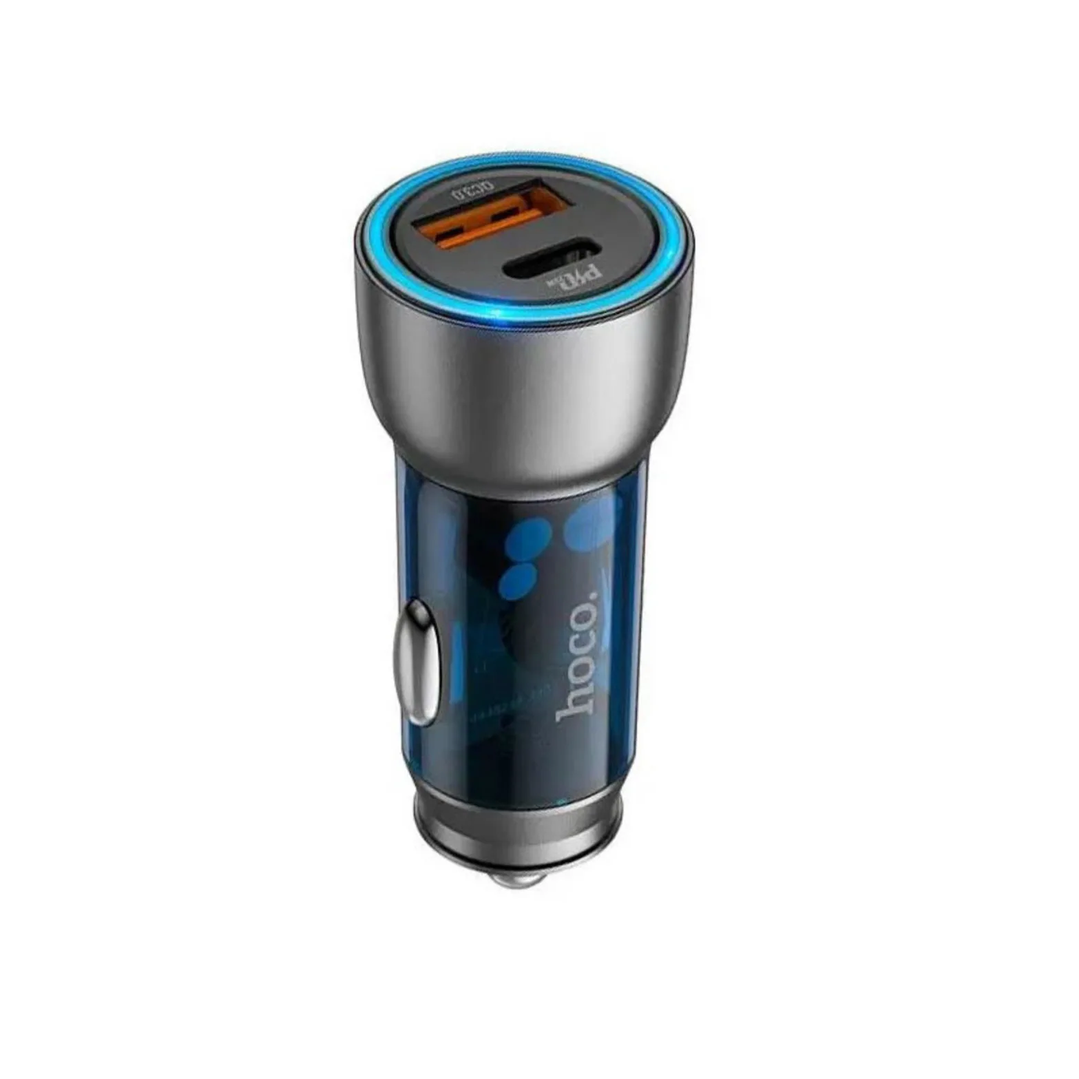 Incarcator auto duo charge HOCO NZ8 43W USB si type-c negru