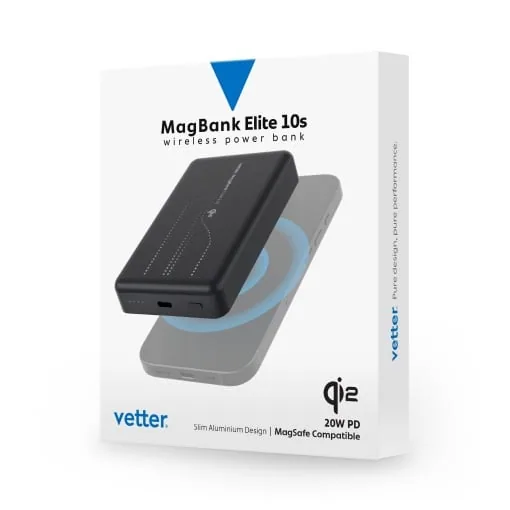 MagBank Elite 10s Qi2, Acumulator Compatibil MagSafe, 10000mAh, Negru