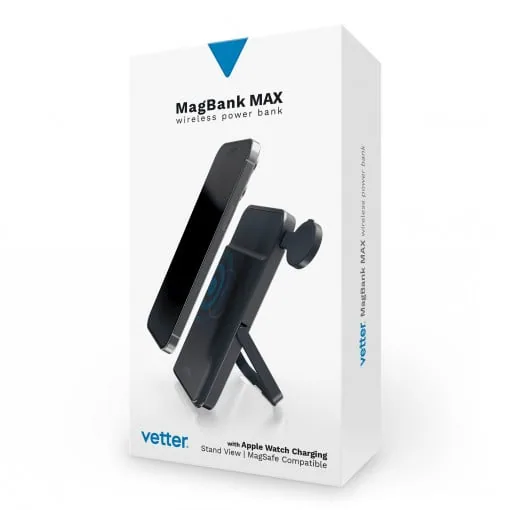 MagBank MAX Acumulator 3 in 1 pentru iPhone si Apple Watch si AirPods Pro compatibil MagSafe, 10000mAH