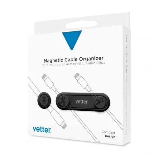 Magnetic Cable Organizer, with Multipurpose Cable Clips