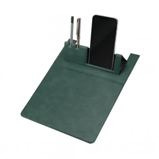 Mousepad Premium Verde cu Suport pentru Smartphone si Organizare Birou