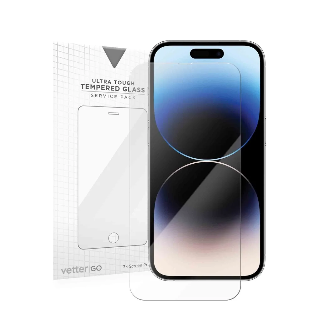 Set 3 Folii de Sticla, Vetter, pentru iPhone 14 Pro Max, Transparent