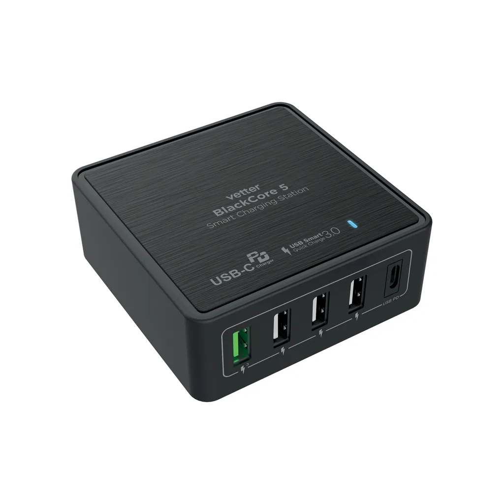 Statie incarcare Vetter BlackCore 5, USB Smart, 5xUSB QC 3.0, 60W