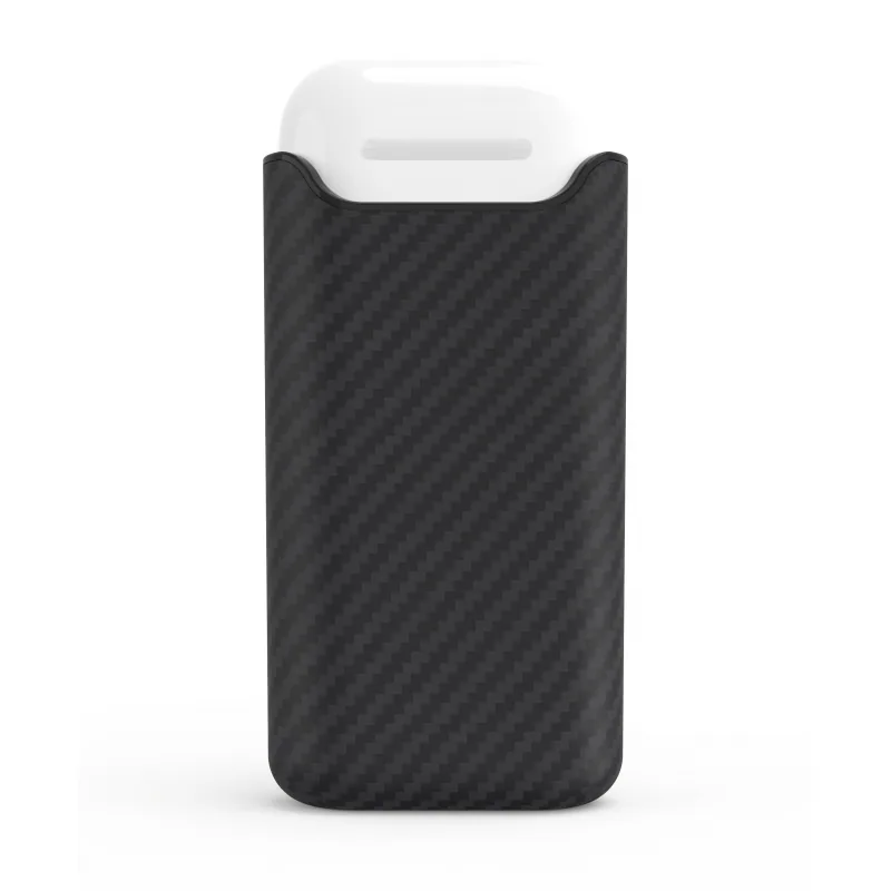 Suport Dock Incarcare Pitaka Air Pal Premium pentru Apple Airpods 1 / 2, Fibra Aramida, Wireless, 1200mA, Negru