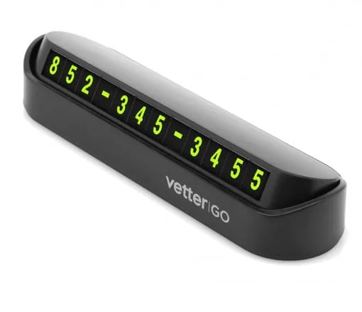 Suport numar telefon auto Vetter GO, parcare temporara