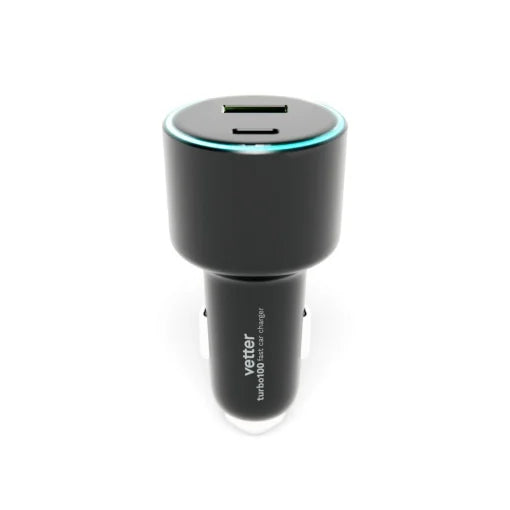 Incarcator Vetter turbo100, Super Fast Car Charger, USB-C, PD and QC, 100W