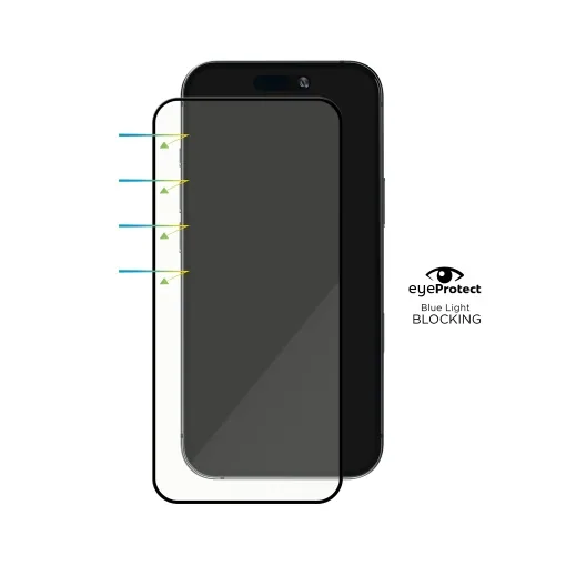 Folie pentru iPhone 17 Pro Max, EyeSafe 2nd Gen, Blue Light Blocking Tempered Glass