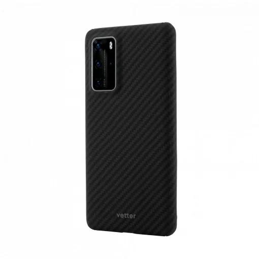 Husa Huawei P40 Pro, made from Aramid Fiber, Kevlar ,Negru