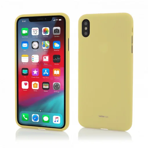 Husa iPhone XS, X Soft Touch, Galben