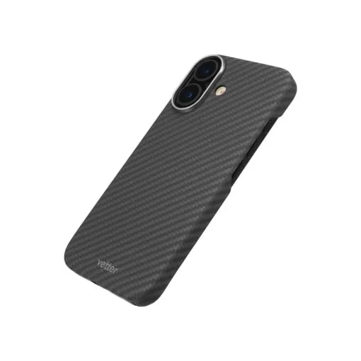 Husa pentru iPhone 17, Clip-On MagSafe Compatible, made from Aramid Fiber, Kevlar, Black