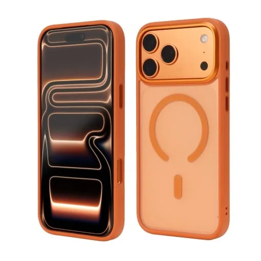 Husa pentru iPhone 17 Pro Max, Clip-On Hybrid, Matt, MagSafe Compatible, Orange