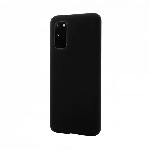 Husa Samsung Galaxy S20 Clip-On Soft Touch Silk Series, Negru