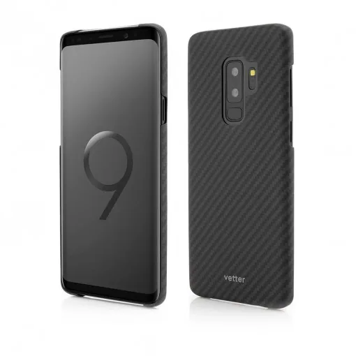Husa Samsung Galaxy S9+, made from Aramid Fiber, Kevlar, Negru