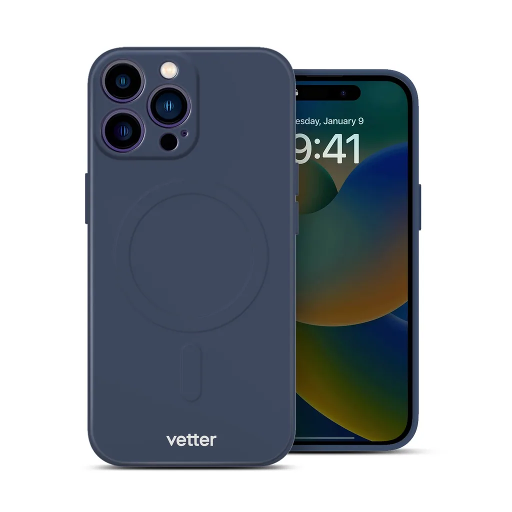 Husa Vetter pentru iPhone 14 Pro Max, Soft Pro Ultra, MagSafe Compatible, Blue